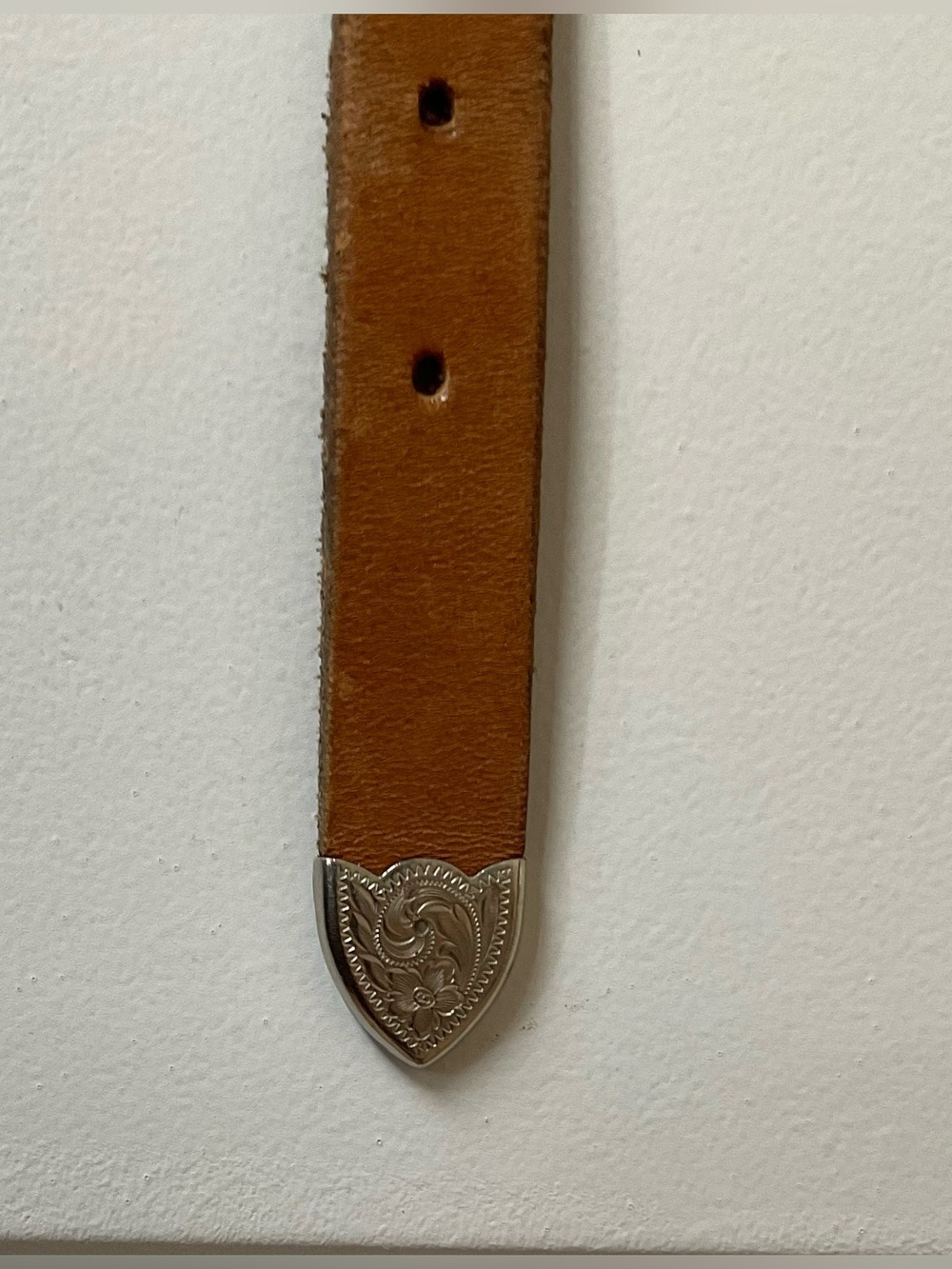 Brown Leather Concho Belt - Picture 2 of 9